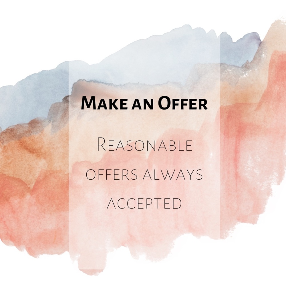 Reasonable offers accepted
